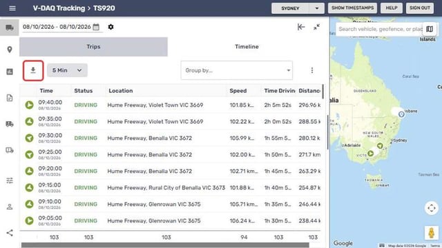 Download as CSV